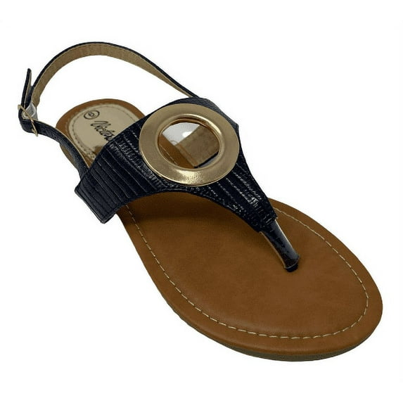 Victoria K Women's Gold Ring Sandals