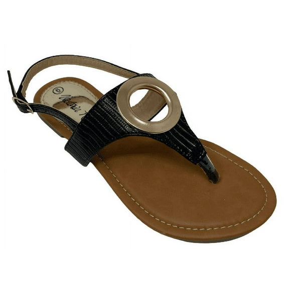 Victoria K Women's Gold Ring Sandals