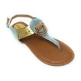 thumbnail image 1 of Victoria K Women's Gold Rings Metallic Sandals, 1 of 4