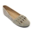 thumbnail image 1 of Victoria K Women's Gold Studs With Braid Ballerina Flats, 1 of 5