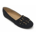 thumbnail image 1 of Victoria K Women's Gold Studs With Braid Ballerina Flats, 1 of 5