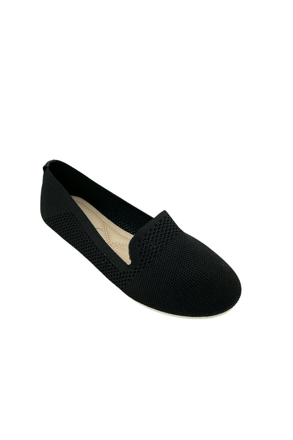 Women's Knitted Slip On White Sole Ballerina Flats