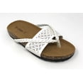 thumbnail image 1 of Victoria K Women's Laser Cut Out With Braided Thong Cork Sandals, 1 of 5