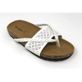 thumbnail image 1 of Victoria K Women's Laser Cut Out With Braided Thong Cork Sandals, 1 of 5