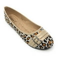 thumbnail image 1 of Victoria K Women's Leopard Print Three Belt Straps With Buckles Ballerina Flats, 1 of 2