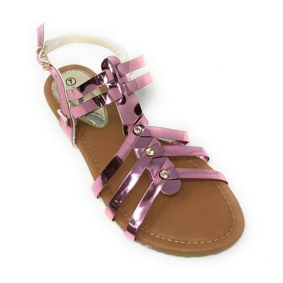 Victoria K Women's Metallic Strappy Sandal