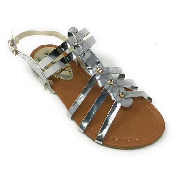 Victoria K Women's Metallic Strappy Sandal