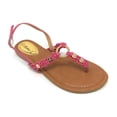thumbnail image 1 of Victoria K Women's Multi Knots With Metallic Beads and Gold Centered Ring Sandals, 1 of 4