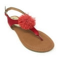 thumbnail image 1 of Victoria K Women's PomPom With Side Buckle Sandals, 1 of 5