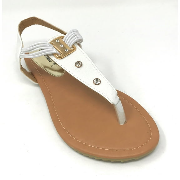 Victoria K Women's Rhinestone Elastic Straps Sandals
