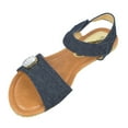 thumbnail image 1 of Victoria K Women's Rhinestone Embellished Denim Fashion Sandal, 1 of 5