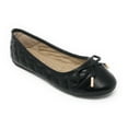 thumbnail image 1 of Victoria K Women's Soft Quilted Textured With Bow Tie Ballerina Flats, 1 of 4