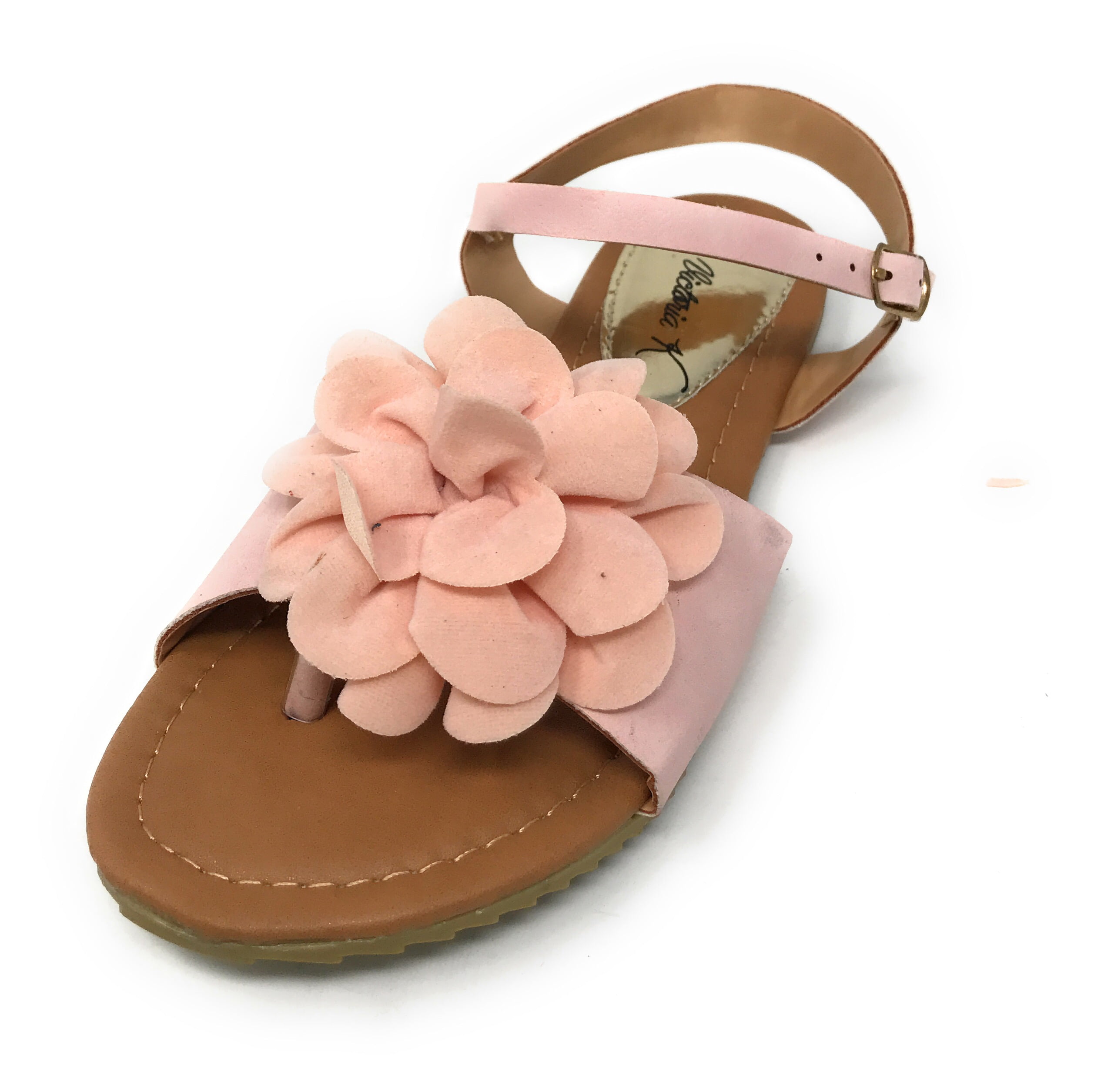 Victoria K Women's Solid Flower Sandals