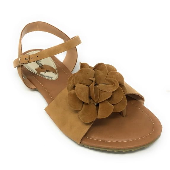 Victoria K Women's Solid Flower Sandals