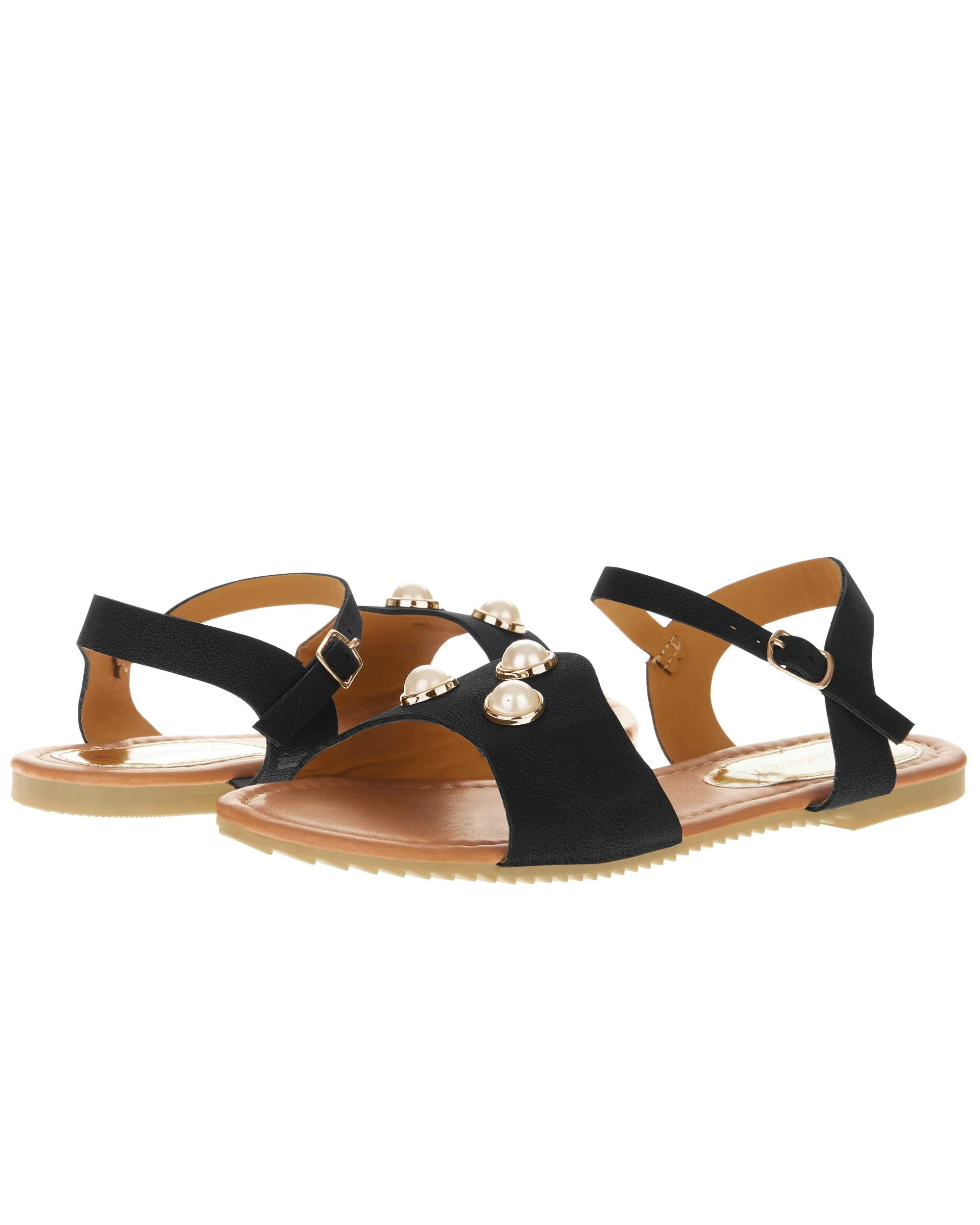 Victoria K Women's Three Pearls Sandals