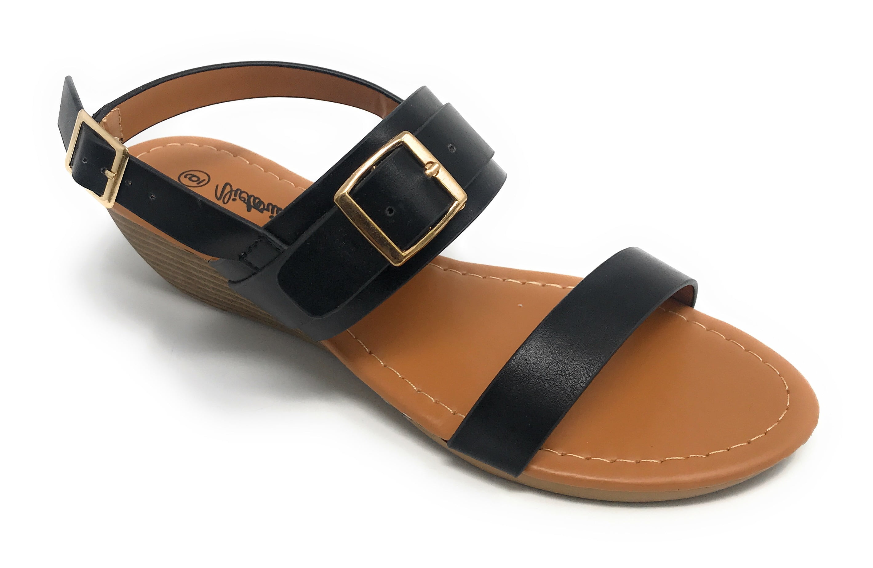Victoria K Women's Wedge Buckle sandal
