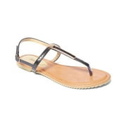 Victoria K Womens Metallic Embellishment Sandals