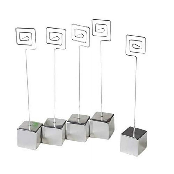 Victoria Lynn Square Wire Swirl Place Card Holder with Base Set of 5 Wedding