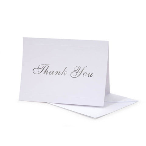 Victoria Lynn Thank You Card Set - Silver Imprint - 5 x 7