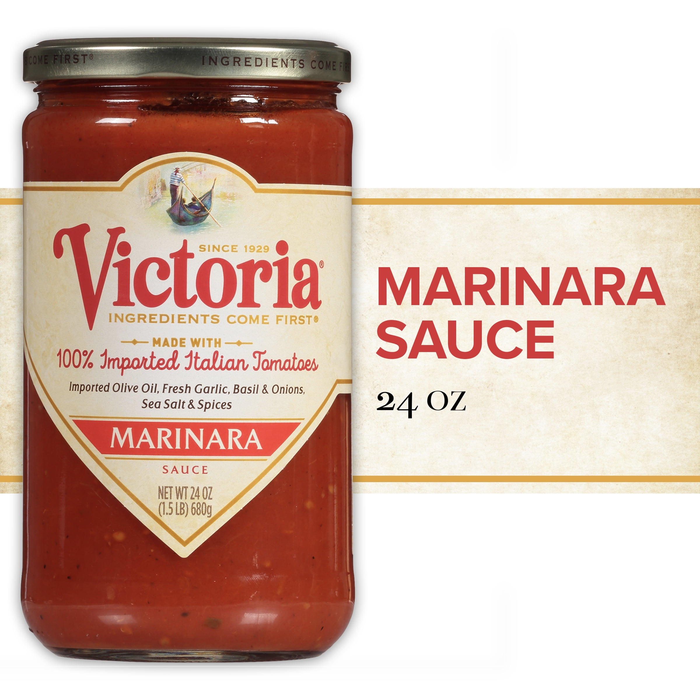 Victoria Marinara Spaghetti Pasta Sauce, Kosher, NonGMO Verified, 24 oz