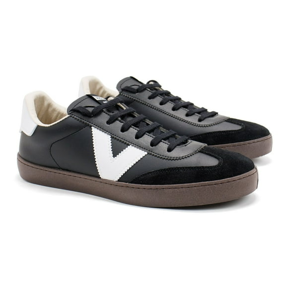 Victoria Men's BerlĂn Faux Leather And Split Leather Cyclist Sneakers, Black,8 M US