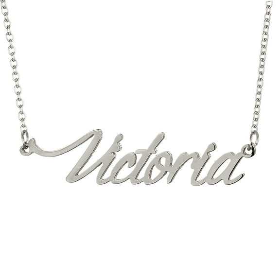 Victoria Name Necklace Nameplate Stainless Steel Jewelry for Women