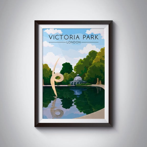 Victoria Park East London Regents Canal Hackney Artwork Unframed Paper Print