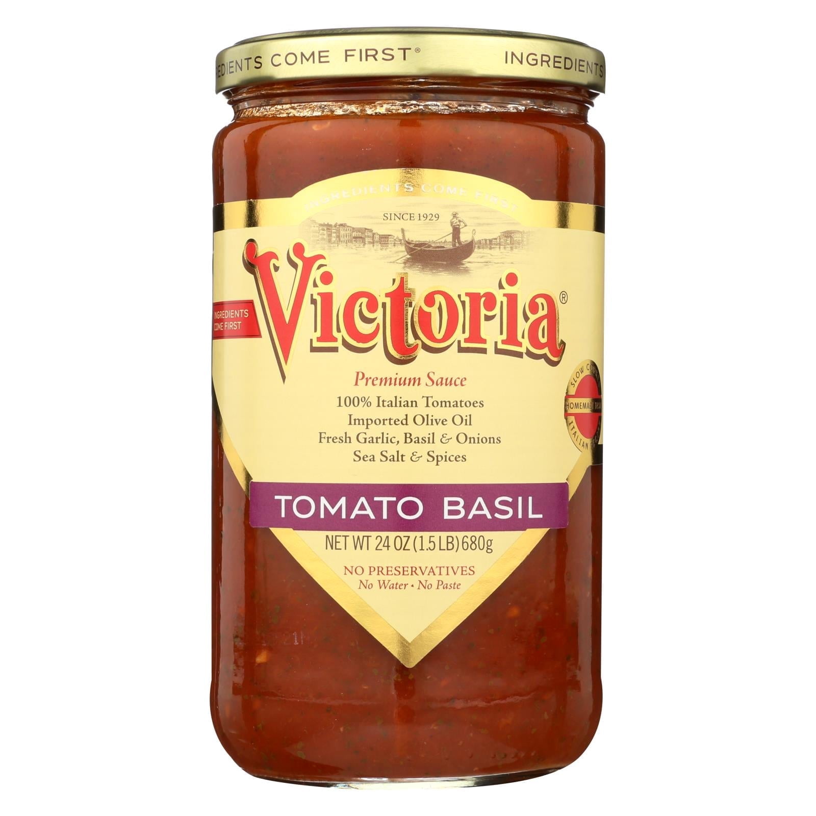 Victoria Pasta Sauce Tomato Basil 24 oz.
