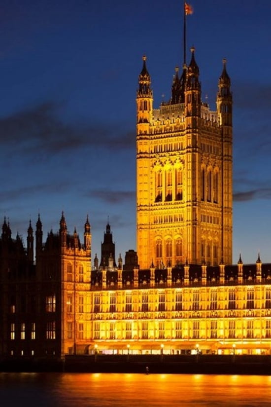 Victoria Tower House of Parliament London England Canvas Art - Brian Jannsen DanitaDelimont (18 x 24)