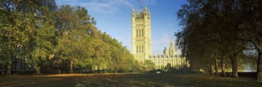 Victoria Tower at a government building Houses of Parliament London England Canvas Art - Panoramic Images (18 x 6)