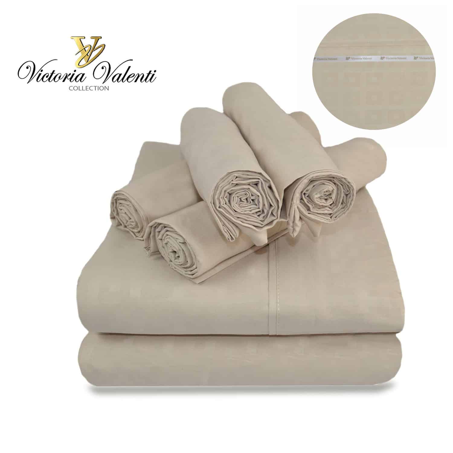 Victoria Valenti Deluxe Embossed Bed Sheet Set UltraSoft, Deep Pocket