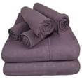 thumbnail image 1 of Victoria Valenti Embossed Bed Sheet Set with 4 Pillow Cases, Double Brushed and Ultra Soft with Deep Pockets for Extra Deep Mattress, High Quality Microfiber, Hypoallergenic CAL KING PLUM, 1 of 5