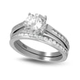 thumbnail image 1 of Victoria Wedding Ring Set for Women Sterling Silver 2ct Engagement Ring Matching Band by Ginger Lyne, 1 of 6