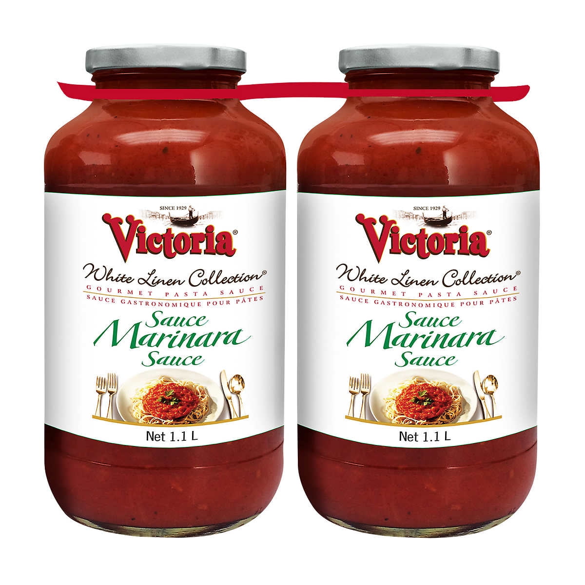 Victoria White Linen Collection Marinara Sauce 40 Ounce 2 Pack