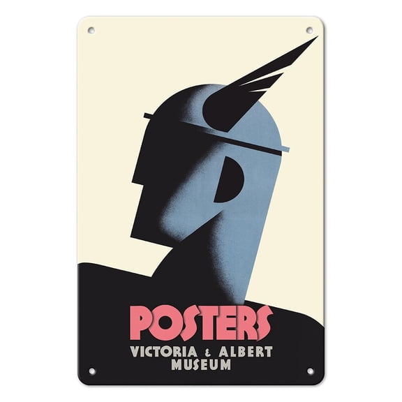 Victoria and Albert Museum Mercury Hermes Greek God Vintage Art Exhibition Poster Metal Tin Sign 8x12 Inch