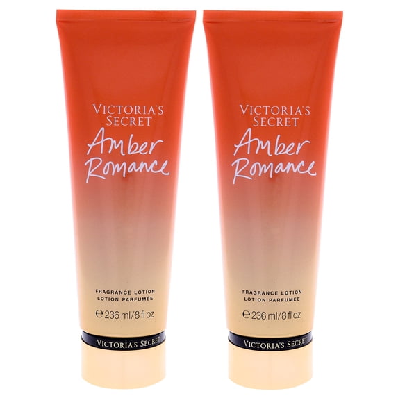 Victorias Secret Amber Romance Fragrance Lotion - Pack of 2 , 8 oz Body Lotion