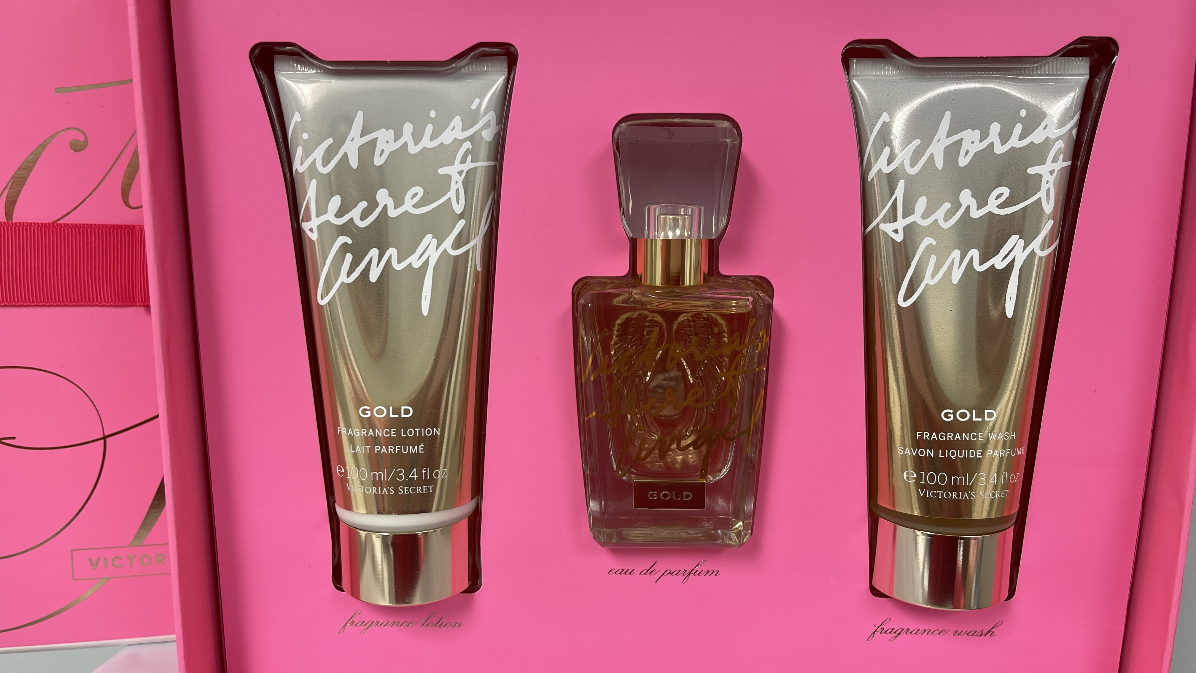 Victoria's Secret Angel Gold Gift Set Eau De Parfum Perfume 3 Piece Set ...