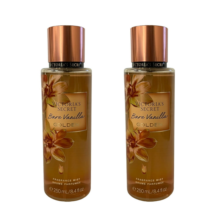 Victorias Secret Bare Vanilla Golden Fragrance Mist Set 2 Pack 8.4 fl oz