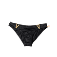 thumbnail image 1 of Victoria's Secret Bling Gold Tone V- Hardware Brazilian Bikini Swim Bottom Black Size X-Large NWT, 1 of 3