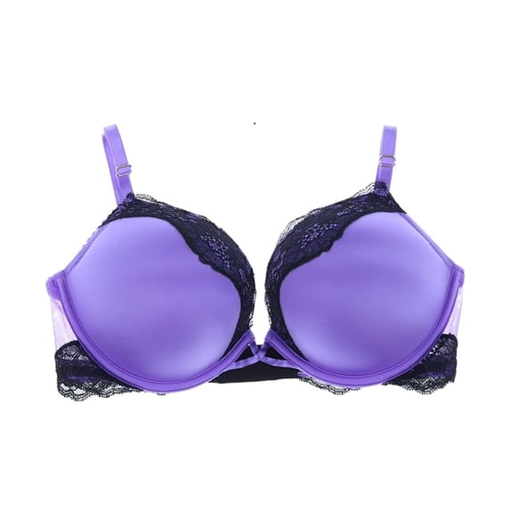 Victoria's Secret Bombshell Add 2 Cups Lace Detail Bra Color Purple, 34D NWT