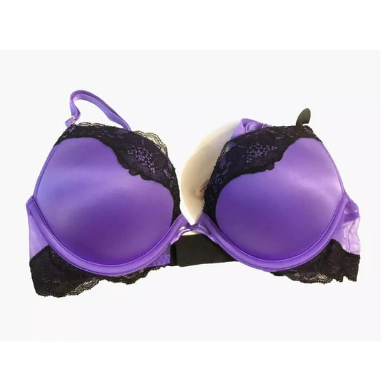 Victoria's Secret Bombshell Add 2 Cups Lace Detail Bra Color Purple, 36C NWT