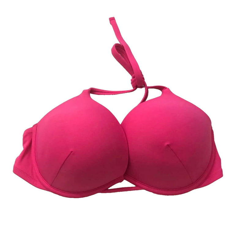 Victoria s Secret Bombshell Bra Swimsuit Add 2 Cups Fuchsia Bikini Swim Top 36C NWT Walmart