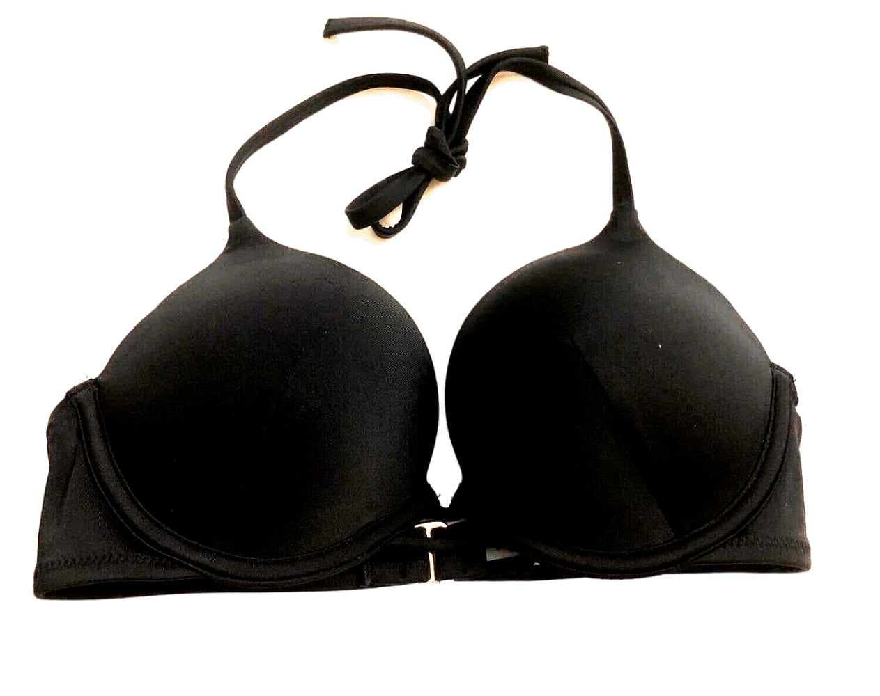Victoria's Secret, Swim, Victorias Secret Bombshell Add2cups Bikini Top  Ikat Foil Print Black Gold 34b