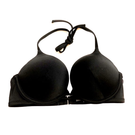 Victoria's Secret Bombshell Add-2-Cups Push-Up Swim Bikini Top Black Size 36B NWT