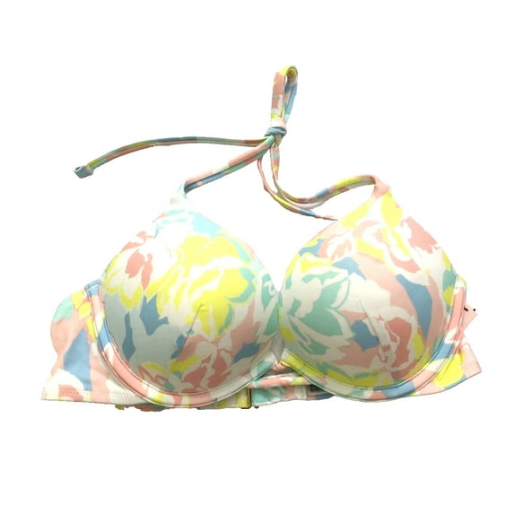 Victoria's Secret Bombshell Add-2-Cups Push-Up Swim Bikini Top Colorful Cup Size 32A NWT