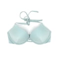 thumbnail image 1 of Victoria's Secret Bombshell Add-2-Cups Push-Up Swim Bikini Top Mint Blue Shine Cup Size 36C NWT, 1 of 2