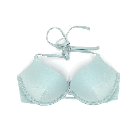 Victoria's Secret Bombshell Add-2-Cups Push-Up Swim Bikini Top Mint Shine Cup Size 38D NWT