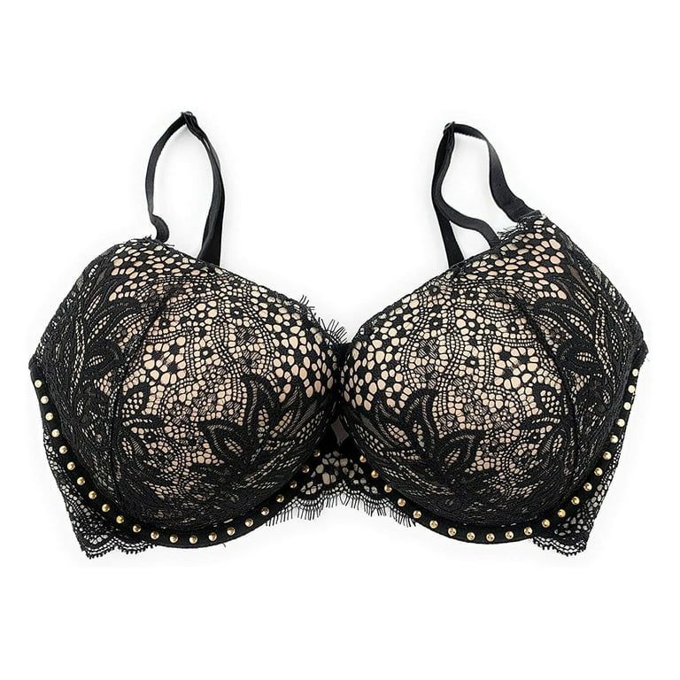 Victoria's Secret Bombshell Add 2 cup sizes Plunge Bra Black Lace