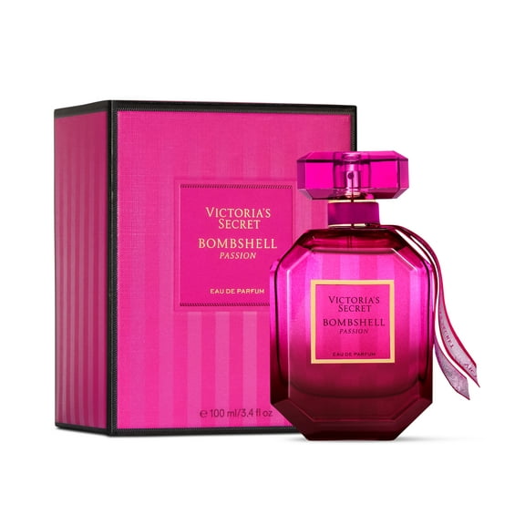 Victoria's Secret Bombshell Passion Eau de Parfum, Notes of Sparkling Cassis, Queen Peony & Fuchsia Rose, Perfumes for Women (3.4 oz)
