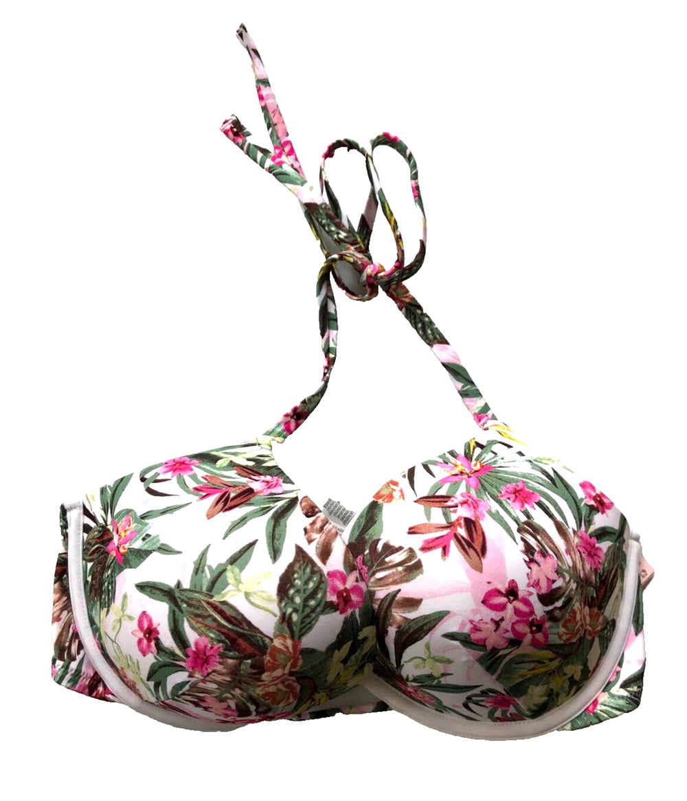 Set Bikini Victoria's Secret Bombshell Push Up 36D – Top E Slip Brasiliano Rosa